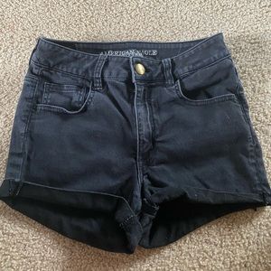 Black Jean Shorts